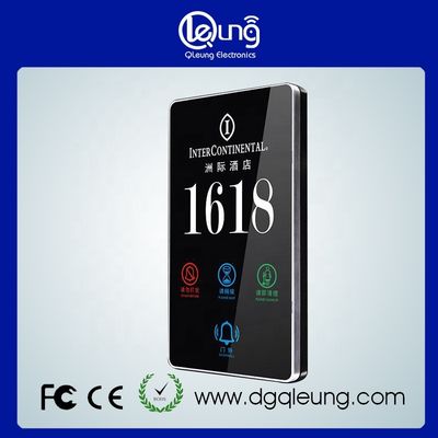 Hotel Doorplate Switch with 5 Years Warranty 130*230*7MM Size and Ceramic Panel for Touch Control