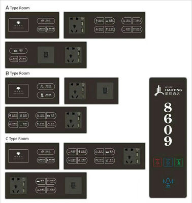 New Model LED Doorplate with LCD Screen 12V ~ 5V and 86 Bottom Box for Hotel Hospital Office