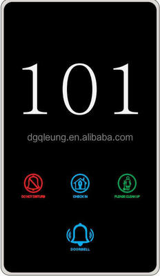 Hotel Doorplate Switch with 4 Years Warranty Easy Installation ABS Material Smart Touch DND Panel Switch