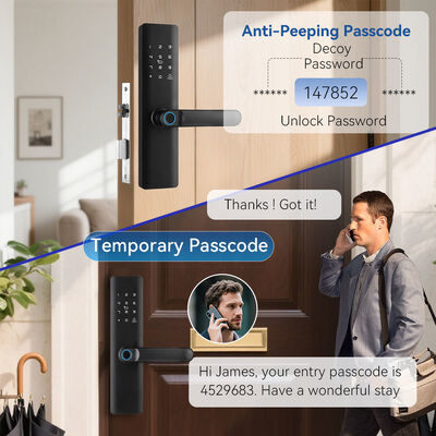 A11 Smart Fingerprint Room Door Lock | 6-in-1 Keyless Entry with WiFi App Control | Indoor Wooden Door Lock