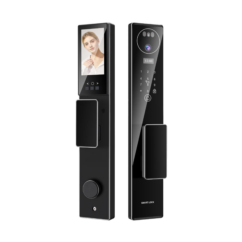 Aluminum Alloy Smart Home Door Lock CNC Technology Tuya App Video Intercom Face Recognition Palm Print Automatic Lock