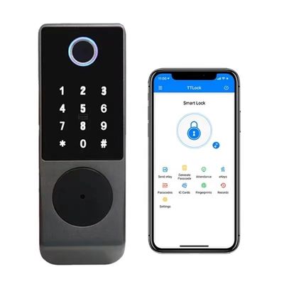 IP65 TTlock Blocage de porte contrôlé par Bluetooth Impression digitale biométrique