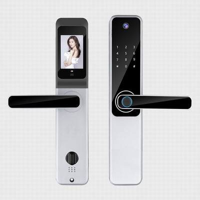 Serrure à empreinte digitale en aluminium Tuya Noir Chambre d'hôtel Serrures électroniques