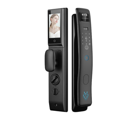 Qleung S958max avec Cerradura 3D Face ID Tuya Wifi intelligent vidéo appelant carte de reconnaissance d'empreintes digitales code clé Smart Door Lock
