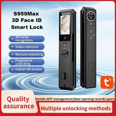 Fermeture intelligente avec caméra d'identification faciale Cerradura empreinte digitale biométrique Tuya WiFi Vidéo appel