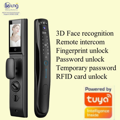 Qlleung S931MAX Automatique 3D Face ID Vidéo Interphone Carte d'empreintes digitales Code clé Tuya APP télécommande Fermeture de porte intelligente