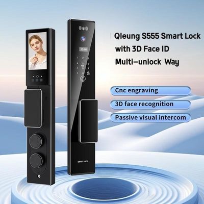 S555 Fermeture de porte de reconnaissance faciale avec code clé de carte Palm Tuya App Wifi pour déverrouiller