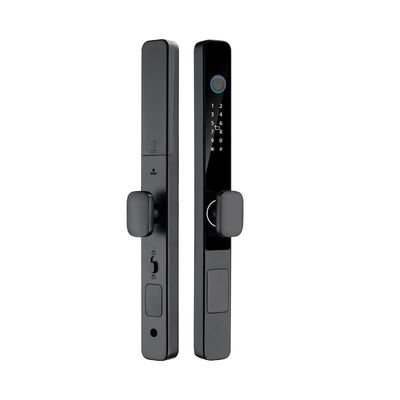 Qleung S608 T-lock étanche Tuya clé intelligente serrures numériques empreintes digitales aluminium électrique porte coulissante en verre maison