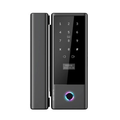 Qleung Glass G10s Tuya Wifi TTlock App Cerradura Code d'empreinte digitale intelligente et carte clé avec verrouilleur de porte à la maison