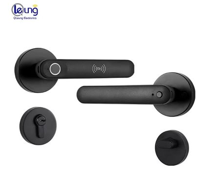 Qleung S607L Classic Black Tuya BLE APP Fermetures de porte clés d'empreintes digitales intelligentes Fermeture de porte intelligente pour appartement maison à l'intérieur