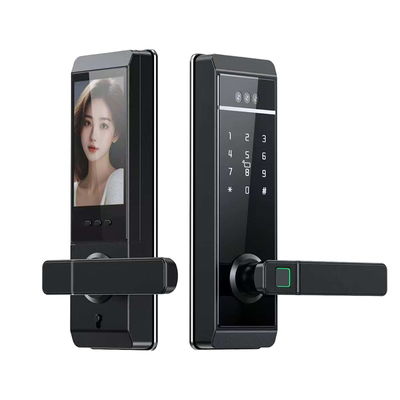 Serrure de porte intelligente Qleung S810max avec carte, code, clé, empreinte digitale, paume, mot de passe, multiples méthodes de déverrouillage