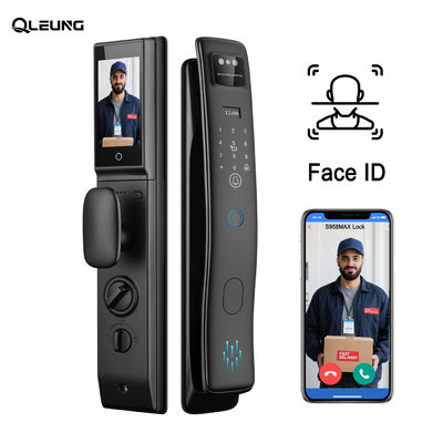 Qleung S958Max reconnaissance faciale 3D Interphone vidéo Verrouillage automatique d'empreintes digitales Carte et code d'accès Tuya WiFi Smart Home Door Lock