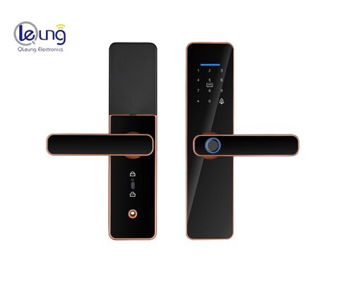 Serrure de porte intelligente pour la maison Red Bronze S811 Qleung avec technologie Tuya semi-automatique