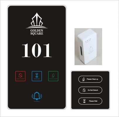 Panneau de porte d'hôtel à LED personnalisé avec logo, numéro de chambre, interrupteur tactile, signalisation d'étage, plaque de porte avec interrupteur Ne pas déranger (DND) et lumière