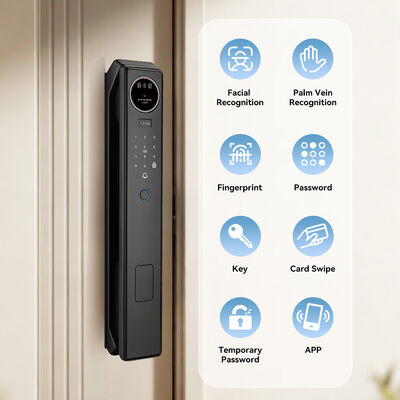 Qleung S959max reconnaissance faciale d'empreintes digitales de la veine de la paume mot de passe carte clé application de déverrouillage