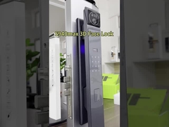 Fermeture de porte sécurisée en 3D avec app Wifi, caméra d'impression digitale et poids de 6 kg.
